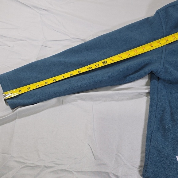 Teddi Teal Embroidered Full Zip Fleece Jacket - Picture 5 of 6